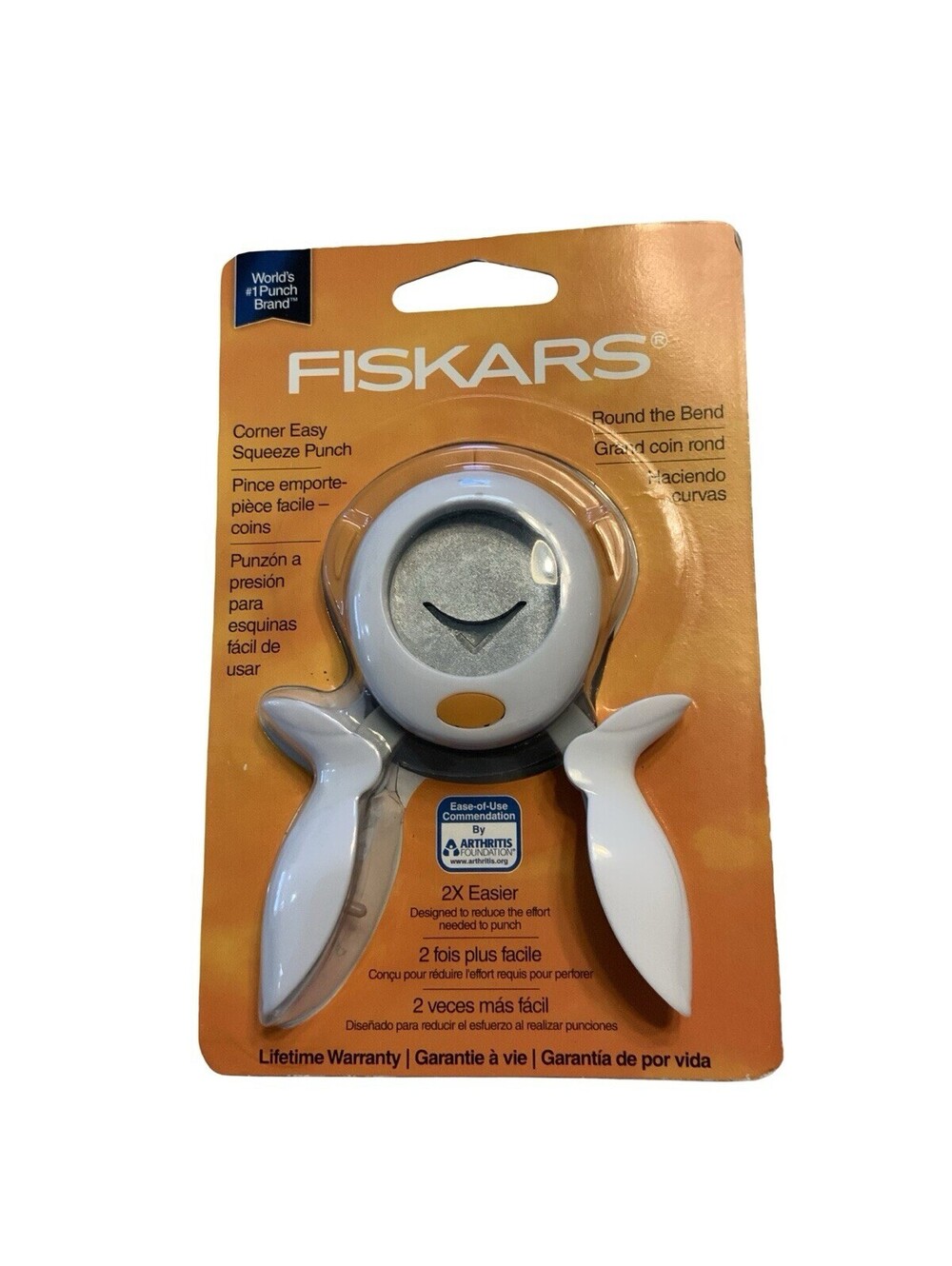 Fiskars Corner Squeeze Punch (1/2 Round), 1/2-Inch